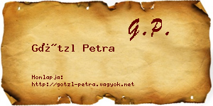 Götzl Petra névjegykártya